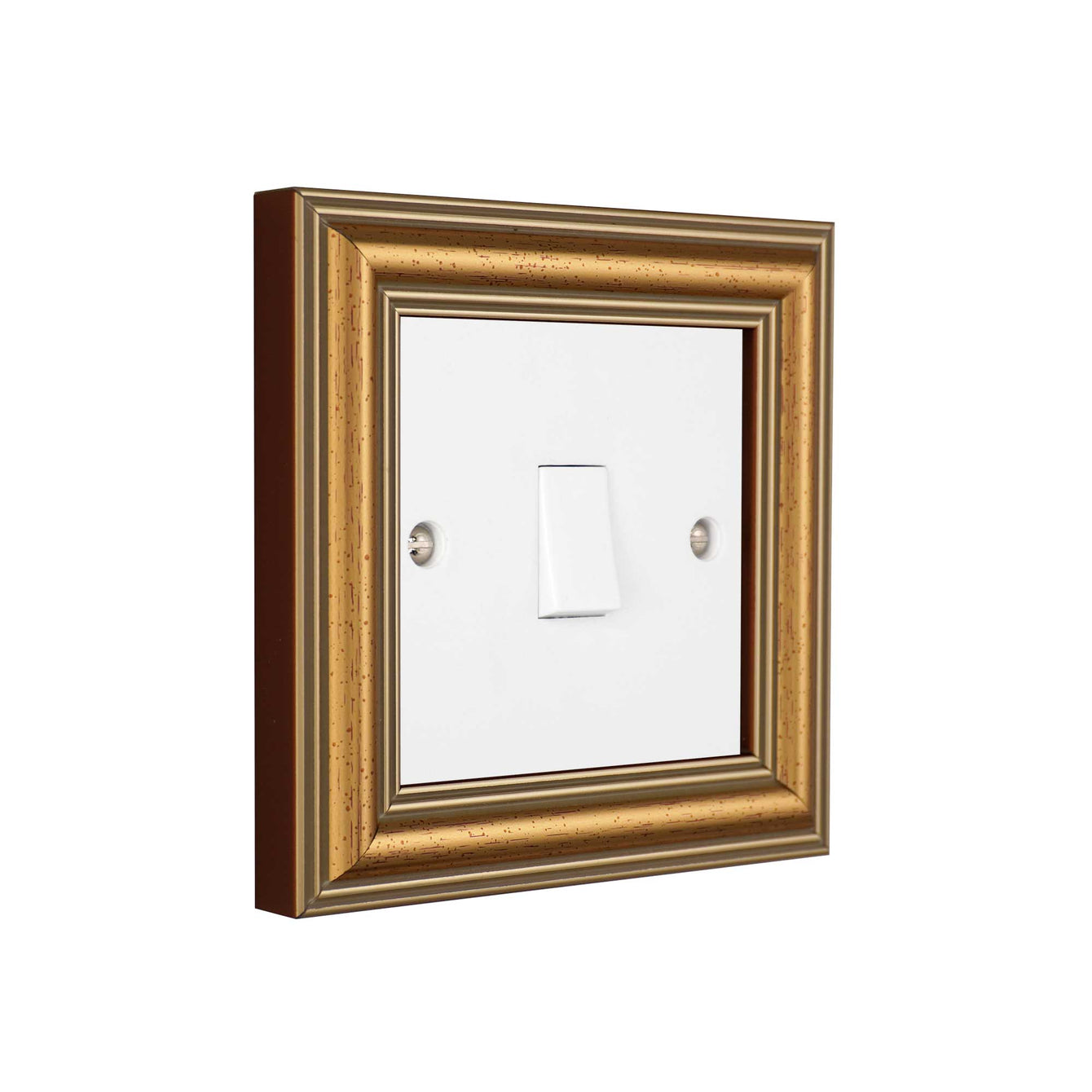 ElekTek Decorative Switch Surround Frame Cover Finger Plate Edwardian Regency Rich Gold