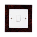 ElekTek Decorative Switch Surround Frame Cover Finger Plate Modena Dark Wood Effects