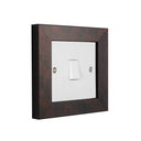 ElekTek Decorative Switch Surround Frame Cover Finger Plate Modena Dark Wood Effects