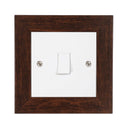 ElekTek Decorative Switch Surround Frame Cover Finger Plate Modena Dark Wood Effects