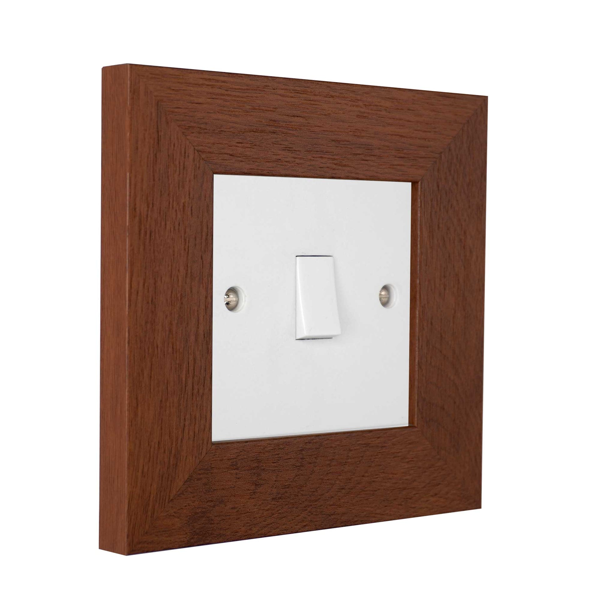 ElekTek Decorative Switch Surround Frame Cover Finger Plate Oak Effect ...