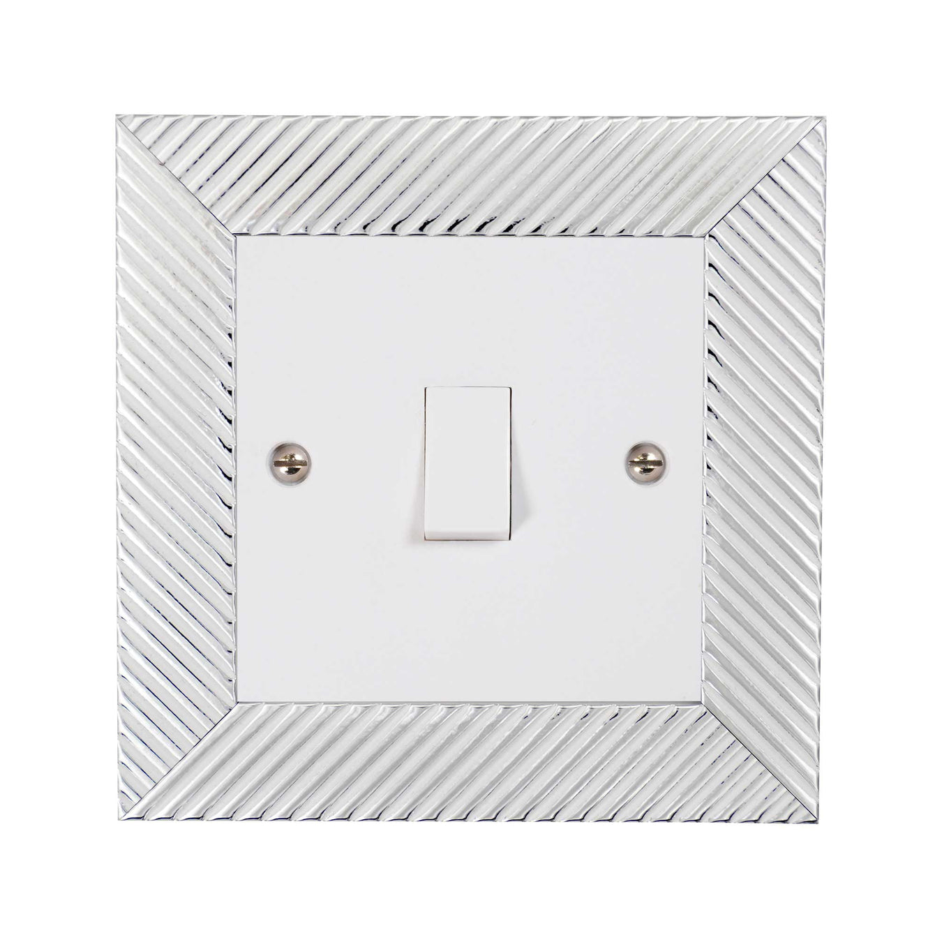 ElekTek Decorative Switch Surround Frame Cover Finger Plate Patterns Gunmetal Dots Dashes