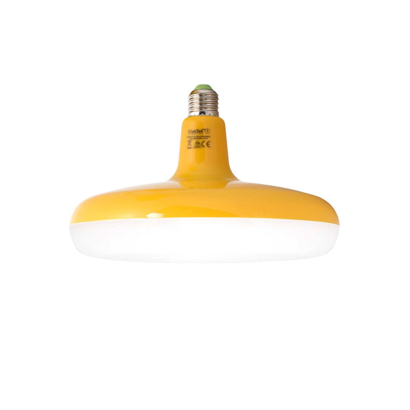 ElekTek Round LED E27 Bulb 220mm Dia 12 or 18 Watt Colours - Buy It Better Yellow / 18 W