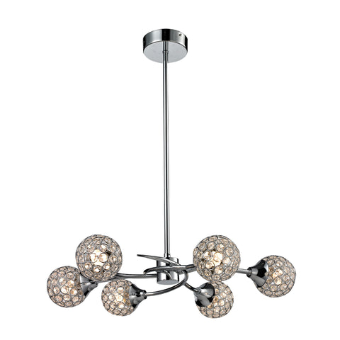 Gloucester 6 Arm Pendant LED Light